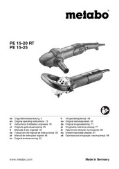 Metabo PE 15-20 RT Originalbetriebsanleitung