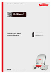 Fronius Symo Hybrid Installationsanleitung