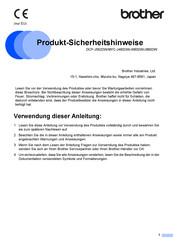 Brother MFC-J480DW Sicherheitshinweise