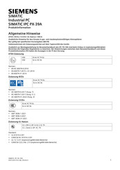 Siemens SIMATIC IPC PX-39A Produktinformation