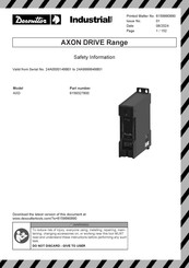 Desoutter AXD Sicherheitshinweise