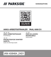 Parkside 459464 2401 Kurzanleitung