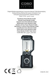 CASO DESIGN B 2000 Original Bedienungsanleitung