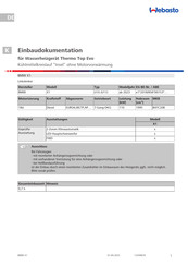 Webasto Thermo Top Evo Einbaudokumentation
