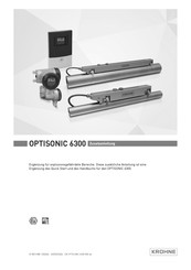 KROHNE OPTISONIC 6300 Zusatzanleitung