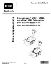 Toro Greensmaster e1021 Bedienungsanleitung