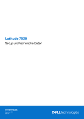 Dell P110F Einrichtung Und Technische Daten