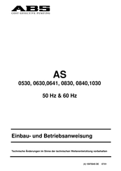 ABS AS 0830 Einbau- Und Betriebsanweisung