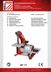 Holzmann-Maschinen BT 75 Betriebsanleitung