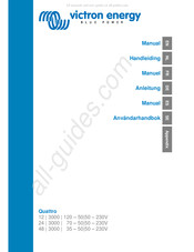 Victron energy Quattro 24/3000/70-50/50 230V Anleitung