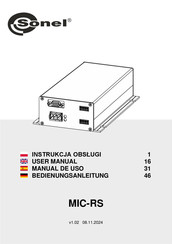 Sonel MIC-RS Bedienungsanleitung