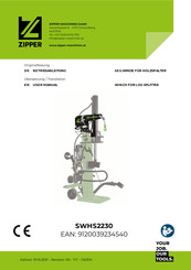 Zipper Maschinen SWHS2230 Betriebsanleitung