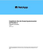 NetApp AFF A70 Installationsanleitung