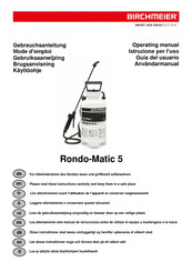 Birchmeier Rondo-Matic 5 Gebrauchsanleitung