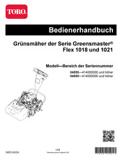 Toro Greensmaster Flex 1021 Bedienerhandbuch
