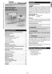 Honeywell BK-G1.6 Betriebsanleitung