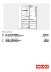 Franke FCB 400 V NE E Bedienungs- Und Installationsanleitung