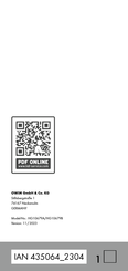 Parkside HG10679B Bedienungs- Und Sicherheitshinweise