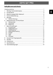 Odys Q27 PRO Bedienungsanleitung