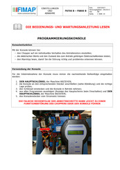 Fimap FS700 B Einstellungen