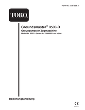 Toro Groundsmaster 3500-D Bedienungsanleitung