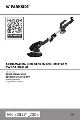 Parkside PWDSA 20-LI A1 Bedienungsanleitung