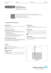 Endress+Hauser Liquipoint T FTW32 Kurzanleitung