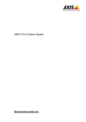 Axis Communications C1111-E Benutzerhandbuch