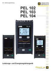 Chauvin Arnoux PEL 103 Bedienungsanleitung