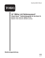 Toro Wheel Horse XL Serie Bedienungsanleitung