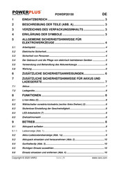 Powerplus POWDP20150 Bedienungsanleitung