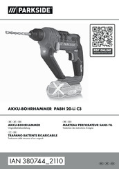 Parkside PABH 20-Li C3 Originalbetriebsanleitung