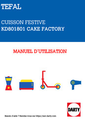TEFAL Cake Factory KD801801 Bedienungsanleitung
