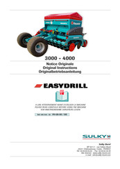 Sulky easydrill 4000 Originalbetriebsanleitung