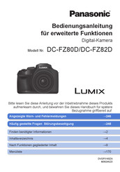 Panasonic LUMIX DC-FZ82D Bedienungsanleitung