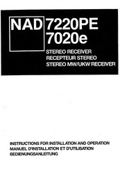 NAD 7020e Bedienungsanleitung