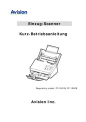 Avision FF- 1901B Kurz- Betriebsanleitung