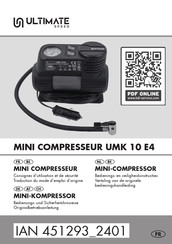 ULTIMATE SPEED 451293 2401 Bedienungs- Und Sicherheitshinweise Originalbetriebsanleitung