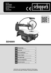 Scheppach SD1600V Original Bedienungsanleitung
