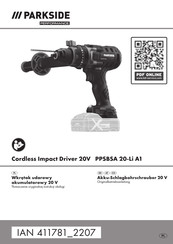Parkside Performance 411781 2207 Originalbetriebsanleitung