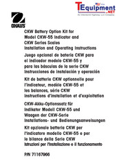 OHAUS CKW-55 Installations- Und Bedienungsanweisungen
