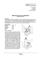 Pce Instruments PCE-ABBE-REF2 Gebrauchsanweisung