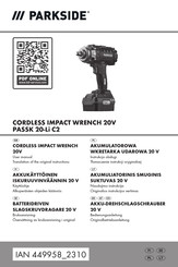 Parkside PASSK 20-Li C2 Bedienungsanleitung Originalanleitung