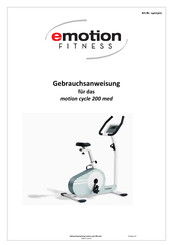 emotion fitness motion cycle 100 med Gebrauchsanweisung