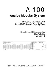 DOEPFER MUSIKELEKTRONIK A-100 Betriebs- Und Einbauhinweise