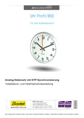 Bodet Profil 960 Installations- Und Inbetriebnahmeanleitung