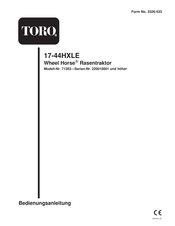 Toro Wheel Horse 17-44HXLE Bedienungsanleitung