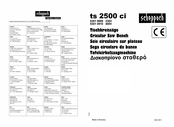 Scheppach ts 2500 ci Bedienungsanleitung