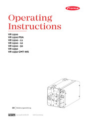 Fronius VR 1500-12 Bedienungsanleitung