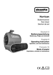 Cleanfix Hurrican Bedienungsanleitung
